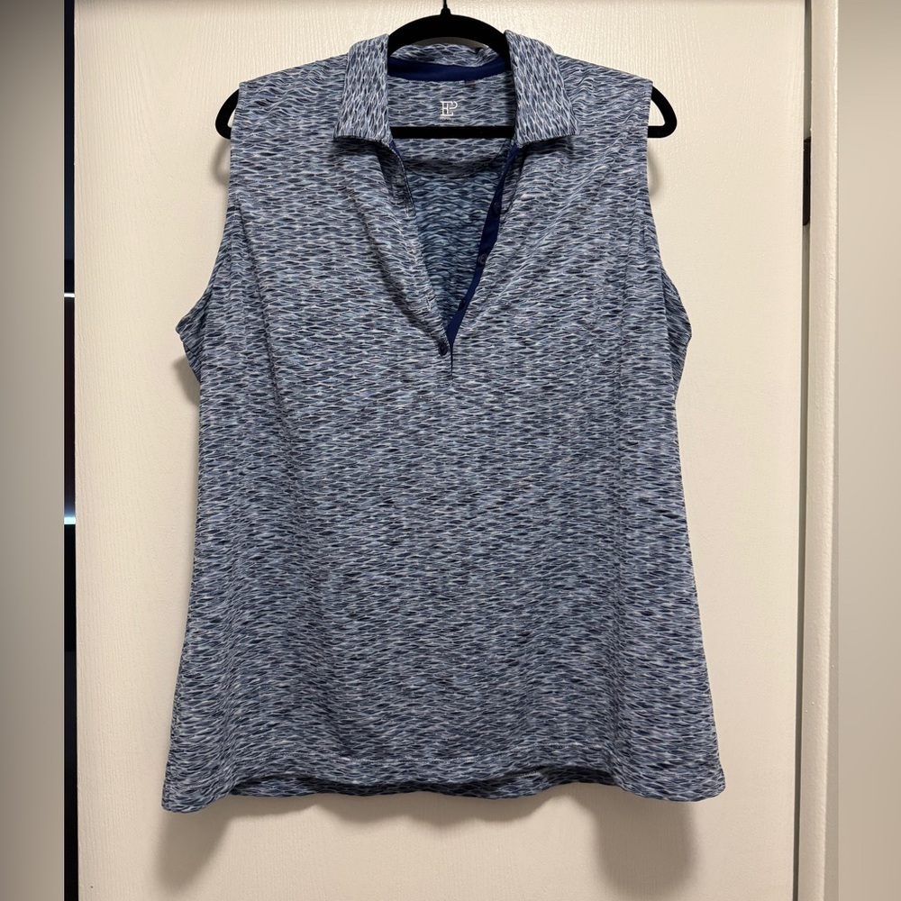 EP Golf Sleeveless Blue Polo Size XXL